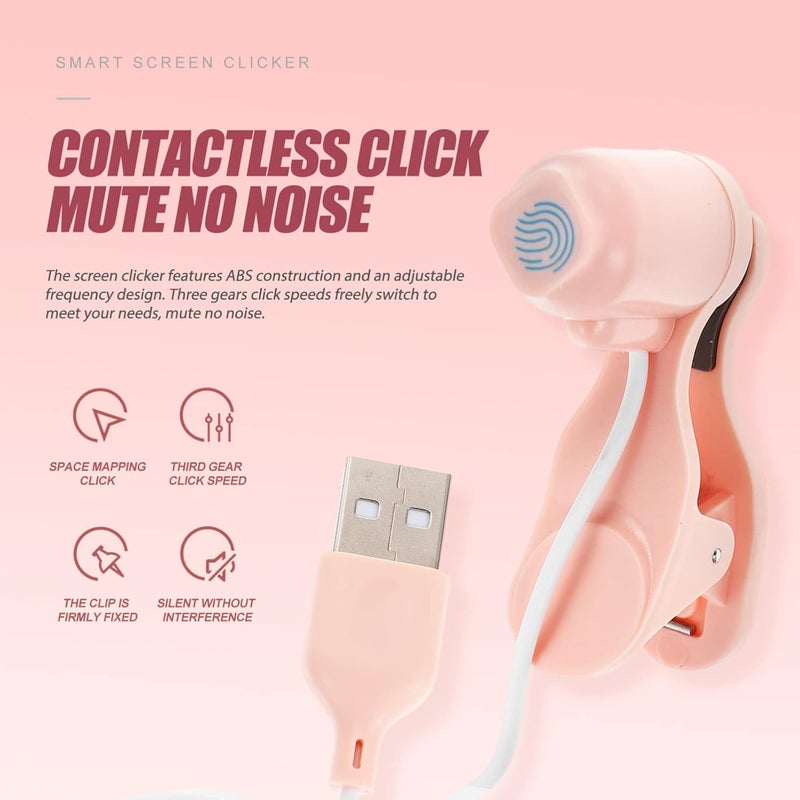 UKCOCO Automatic Phone Screen Tapper, Simulated Finger Clicker Clip-on USB Device Screen Auto Clicker for Computer Gaming, Shopping, Live Broadcasts - Image 5